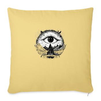 Mystik Eye Maya - Sofakissenbezug 45 x 45 cm - Hellgelb - Vorne