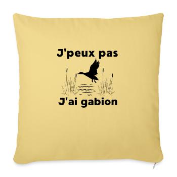 J'peux pas j'ai gabion - Housse de coussin décorative 45 x 45 cm - jaune délavé - Devant