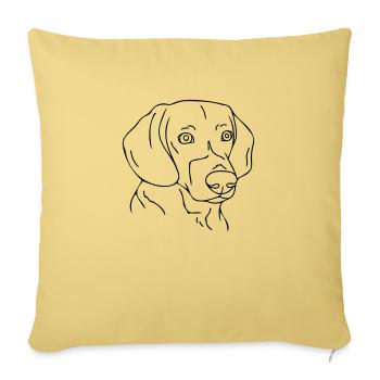 dog - Sofa pillowcase 17,3'' x 17,3'' (45 x 45 cm) - washed yellow - Front