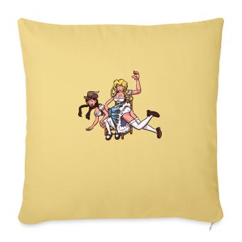 Octoberfest Girls - Sofa pillowcase 17,3'' x 17,3'' (45 x 45 cm) - washed yellow - Front