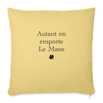 Autant en emporte le vent (noir) - Housse de coussin décorative 45 x 45 cm - jaune délavé - Devant