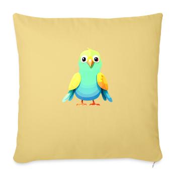 Budgie Bird Cockatiel Bird Owner - Sofa pillowcase 17,3'' x 17,3'' (45 x 45 cm) - washed yellow - Front