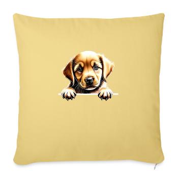 Puppy Dogs Golden Retriever Dog Owners - Sofa pillowcase 17,3'' x 17,3'' (45 x 45 cm) - washed yellow - Front
