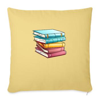 Livre Lecture Livres Cadeau Lecteur Amoureux du livre - Housse de coussin décorative 45 x 45 cm - jaune délavé - Devant