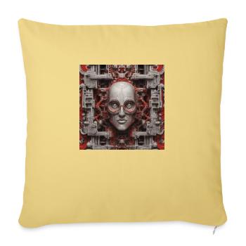 Au-delà des esprits et des machines - Housse de coussin décorative 45 x 45 cm - jaune délavé - Devant