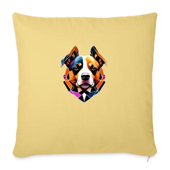 Dog Owners Dogs Golden Retriever Puppy - Sofa pillowcase 17,3'' x 17,3'' (45 x 45 cm) - washed yellow - Front