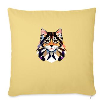 Maine Coon Chaton Chaton Propriétaire Chat Chat - Housse de coussin décorative 45 x 45 cm - jaune délavé - Devant