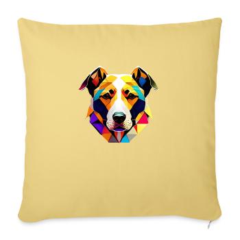 Puppy Dog Owner German Shepherd - Sofa pillowcase 17,3'' x 17,3'' (45 x 45 cm) - washed yellow - Front