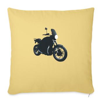 Moto Motocross Fan de moto Motard - Housse de coussin décorative 45 x 45 cm - jaune délavé - Devant