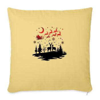 Xmas christmas santa clau naughty holidays winter - Sofa pillowcase 17,3'' x 17,3'' (45 x 45 cm) - washed yellow - Front