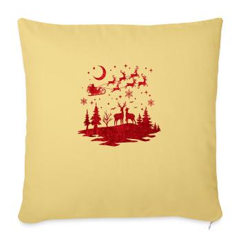 Xmas christmas santa clau naughty holidays winter - Sofa pillowcase 17,3'' x 17,3'' (45 x 45 cm) - washed yellow - Front