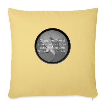 Fotospruch - Sofakissenbezug 45 x 45 cm - Hellgelb - Vorne