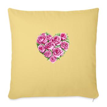 Valentine's Day Wedding Mother's Day Love Engagement - Sofa pillowcase 17,3'' x 17,3'' (45 x 45 cm) - washed yellow - Front