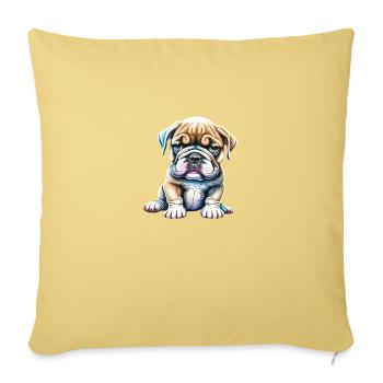 English Bulldog Dog Mastiff Dog Owner Dogs - Sofa pillowcase 17,3'' x 17,3'' (45 x 45 cm) - washed yellow - Front
