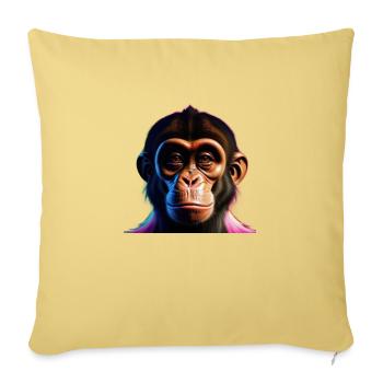 Frecher Affe - Sofakissenbezug 45 x 45 cm - Hellgelb - Vorne