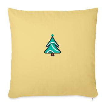 Comic Christmas Tree Design - Christmas Tree Crist Tree - Sofa pillowcase 17,3'' x 17,3'' (45 x 45 cm) - washed yellow - Front