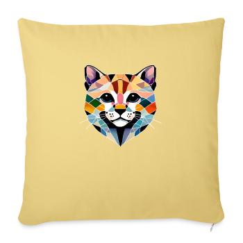 Chaton, Chat Siamois, Chat Domestique, Chat, Propriétaire De Chat - Housse de coussin décorative 45 x 45 cm - jaune délavé - Devant
