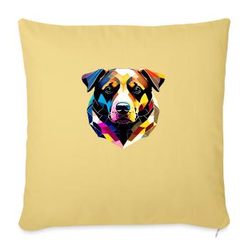 German Shepherd Dog Owner Dog Dog Dog Owner - Sofa pillowcase 17,3'' x 17,3'' (45 x 45 cm) - washed yellow - Front