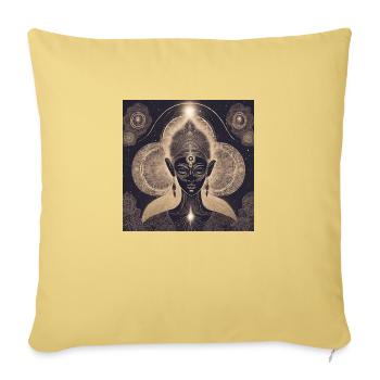 Spirituality - Sofa pillowcase 17,3'' x 17,3'' (45 x 45 cm) - washed yellow - Front