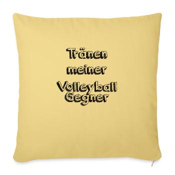 Tränen meiner Volleyballgegner - Sofakissenbezug 45 x 45 cm - Hellgelb - Vorne