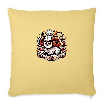 Ram - Sofa pillowcase 17,3'' x 17,3'' (45 x 45 cm) - washed yellow - Front