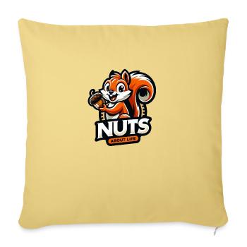 Nuts about Life - Sofakissenbezug 45 x 45 cm - Hellgelb - Vorne