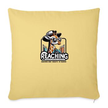 Reaching new Heights - Sofa pillowcase 17,3'' x 17,3'' (45 x 45 cm) - washed yellow - Front