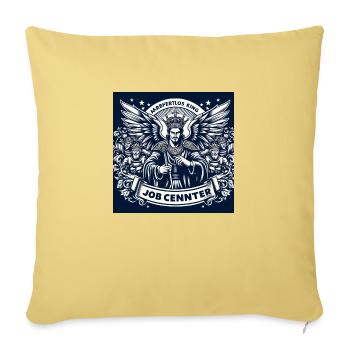 Unemployed King - Sofa pillowcase 17,3'' x 17,3'' (45 x 45 cm) - washed yellow - Front