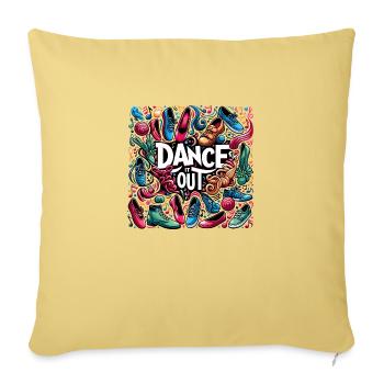 Rhythm in Motion - Sofa pillowcase 17,3'' x 17,3'' (45 x 45 cm) - washed yellow - Front