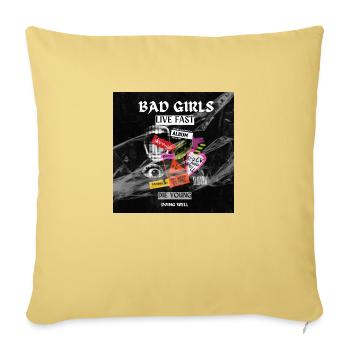 Bad Girls Die Young - Sofakissenbezug 45 x 45 cm - Hellgelb - Vorne