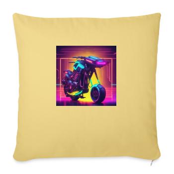 Futuristisches Motorrad - Sofakissenbezug 45 x 45 cm - Hellgelb - Vorne