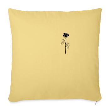 Black Rose - Sofa pillowcase 17,3'' x 17,3'' (45 x 45 cm) - washed yellow - Front