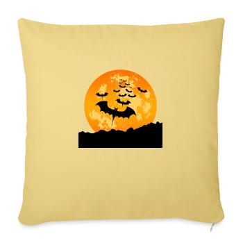 Halloween bats - Sofa pillowcase 17,3'' x 17,3'' (45 x 45 cm) - washed yellow - Front