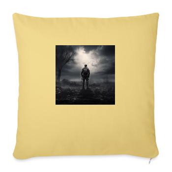 Soldat - Housse de coussin décorative 45 x 45 cm - jaune délavé - Devant