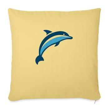 Delfin - Sofakissenbezug 45 x 45 cm - Hellgelb - Vorne