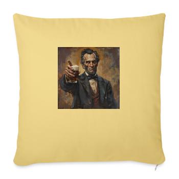 Beer I want you President Bavaria USA Marquee Bräu - Sofa pillowcase 17,3'' x 17,3'' (45 x 45 cm) - washed yellow - Front