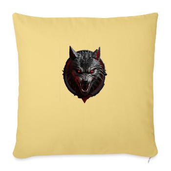 Loup du diable - Housse de coussin décorative 45 x 45 cm - jaune délavé - Devant