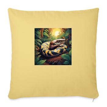 SNAKE - Sofa pillowcase 17,3'' x 17,3'' (45 x 45 cm) - washed yellow - Front