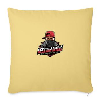 geekdom reigns - Housse de coussin décorative 45 x 45 cm - jaune délavé - Devant