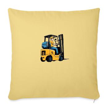 Forklift Driver Forklift Warehouse Clerk - Sofa pillowcase 17,3'' x 17,3'' (45 x 45 cm) - washed yellow - Front