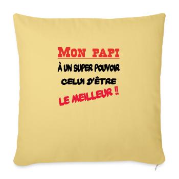 My grandpa is the best - Sofa pillowcase 17,3'' x 17,3'' (45 x 45 cm) - washed yellow - Front