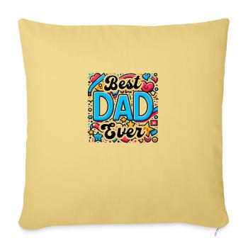 BGSM BEST DAD EVER - Sofa pillowcase 17,3'' x 17,3'' (45 x 45 cm) - washed yellow - Front