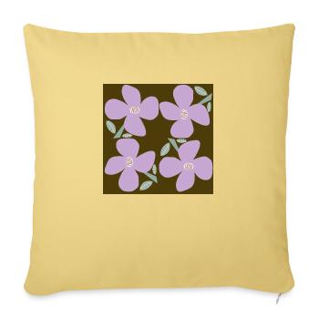 F67 - Housse de coussin décorative 45 x 45 cm - jaune délavé - Devant