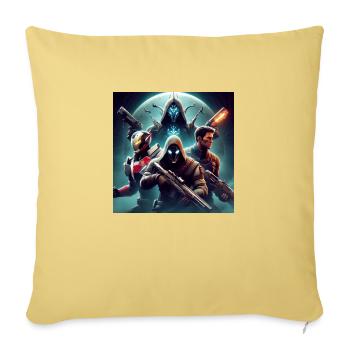 Heroes - Sofa pillowcase 17,3'' x 17,3'' (45 x 45 cm) - washed yellow - Front