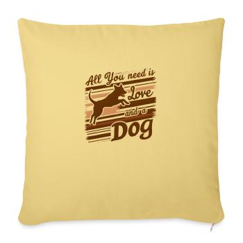 puppy dog - Sofa pillowcase 17,3'' x 17,3'' (45 x 45 cm) - washed yellow - Front