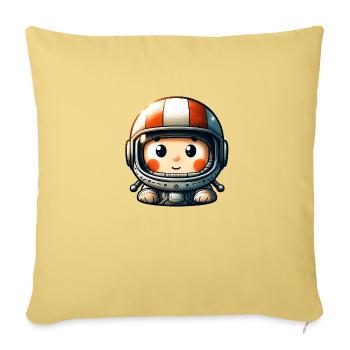 Bébé Astronaute - Exploration Ludique - Housse de coussin décorative 45 x 45 cm - jaune délavé - Devant