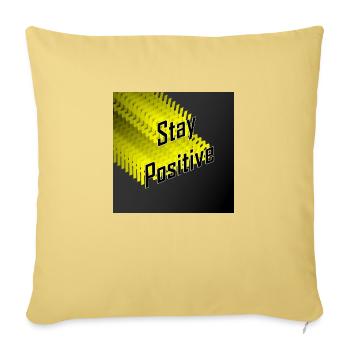 stay positive - Housse de coussin décorative 45 x 45 cm - jaune délavé - Devant