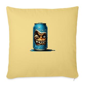 Scary Beer - Sofa pillowcase 17,3'' x 17,3'' (45 x 45 cm) - washed yellow - Front