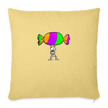 Halloween Skeleton - Sofa pillowcase 17,3'' x 17,3'' (45 x 45 cm) - washed yellow - Front