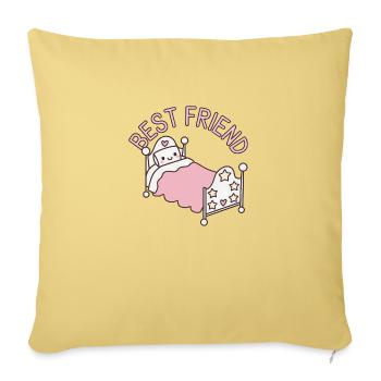 Meilleur ami - Housse de coussin décorative 45 x 45 cm - jaune délavé - Devant